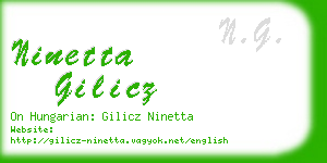 ninetta gilicz business card